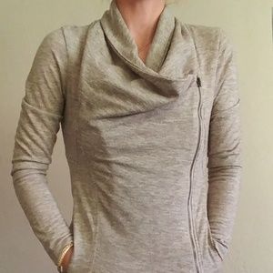 Waterfall zip-up cardigan, sold on Modcloth